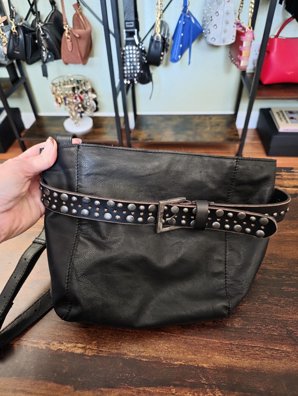Free People Belted Bucket Crossbody